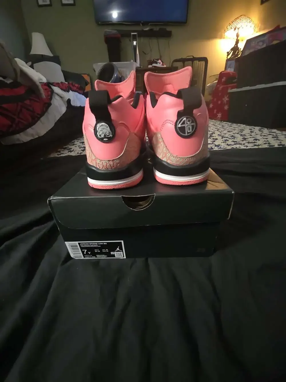 Jordan Spizike Low Big Kids' Shoes Pink Gaze